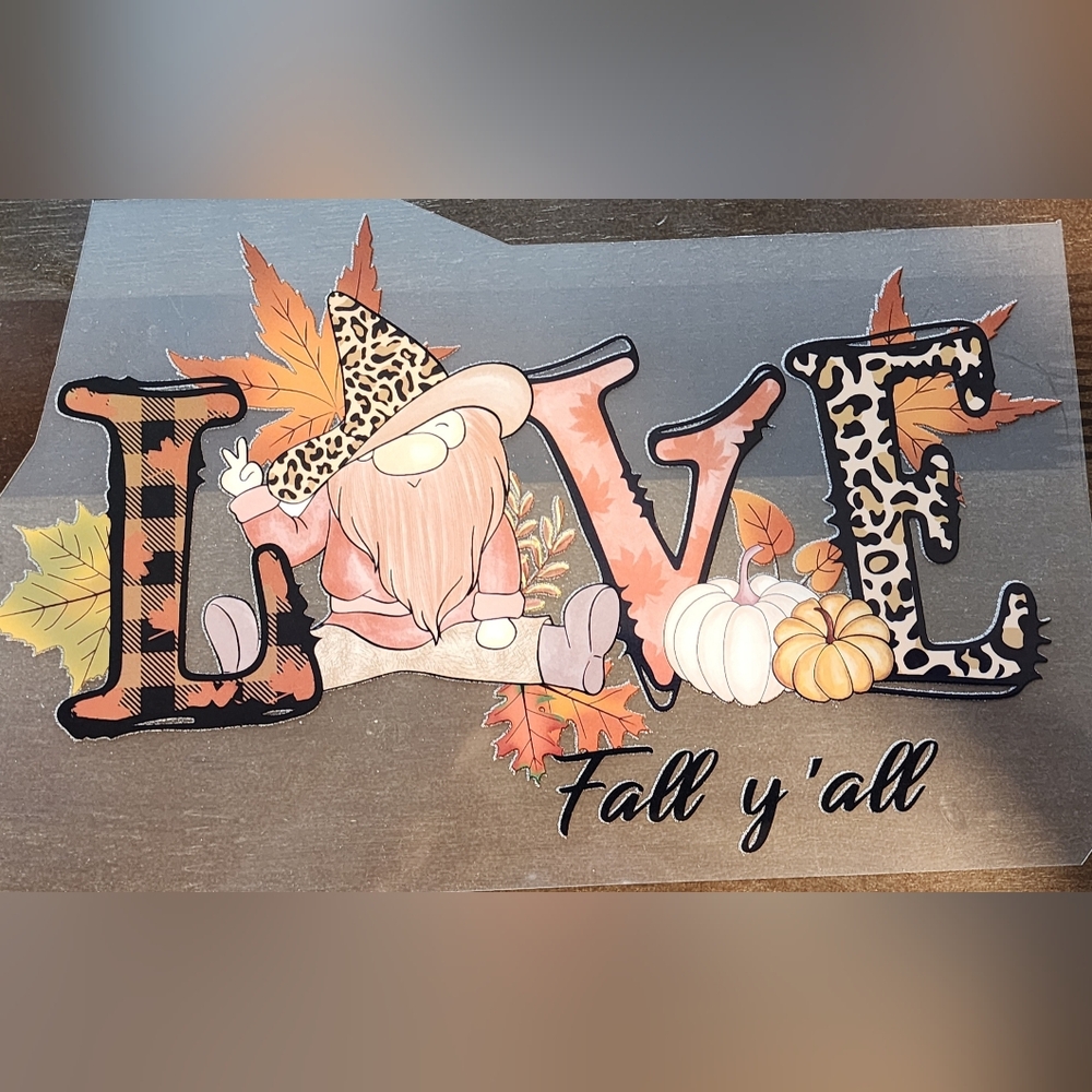 Leopard Print Fall Gnome Wall Art